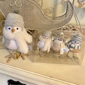 New Target Birds Felt/Fabric Birds in Scarves from Wondershop LOT of 4 Spritz